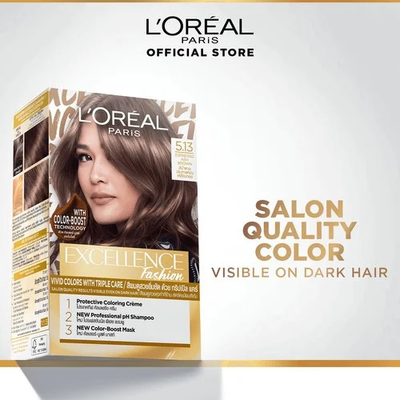 Loreal Paris Excellence Fashion Vivid Colors with Triple Care Hair Color 5.13_img_0