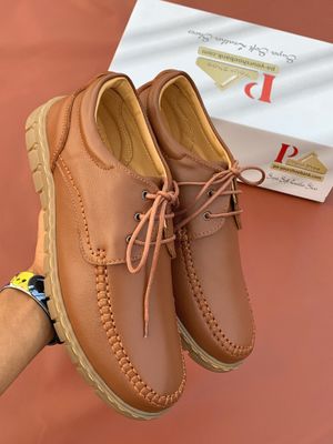Tan Lace Casual Shoe