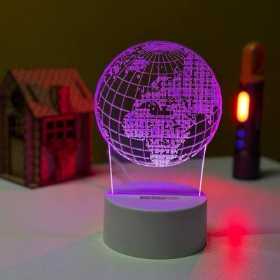 GearUP Acrylic Multicolor Night Lamp (Globe)- BLACK_img_0