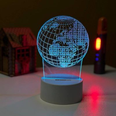 GearUP Acrylic Multicolor Night Lamp (Globe)- WHITE_img_2