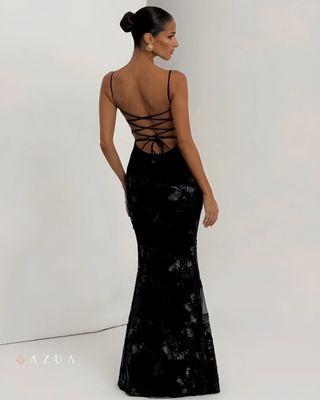 Floral Embroidered Party Gown_img_1