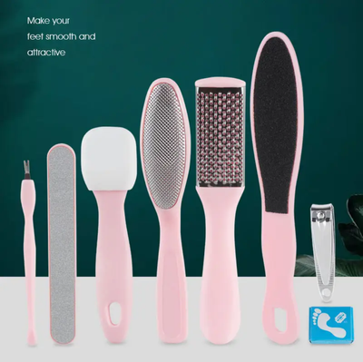 Multi-functional pedicure set, likely for at-home foot care.