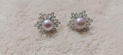Diamond cut Pearl Ear Ring_img_0
