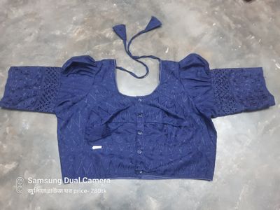 চিকেন থ্রি ঘটি হাঁফ হাতা ব্লাউজ_img_4