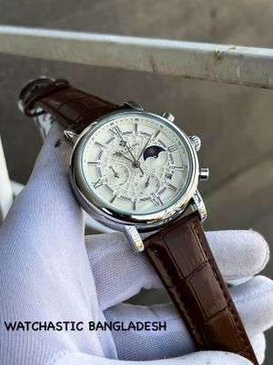 Patek Brown Belt Silver Spider_img_0