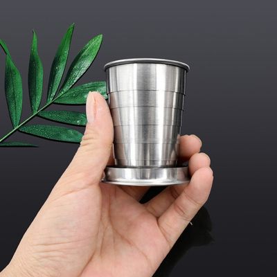 150ML Stainless Steel Collapsible Travel Cup – Folding Pocket-Sized Drinking Cup_img_0