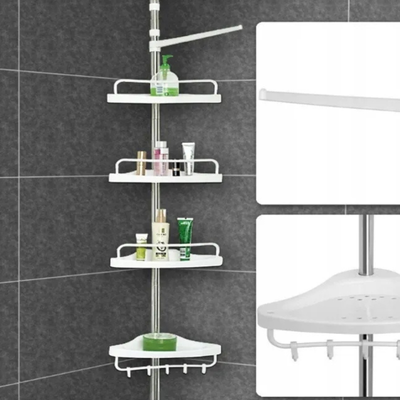 Adjustable Bathroom Corner Shelf Rack_img_1