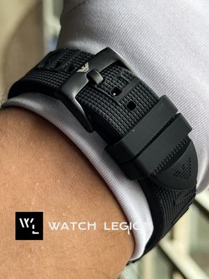 ARMANI BLACK FIBER BELT CHRONO_img_3