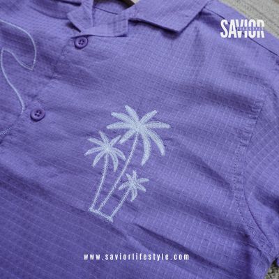 Lavender Line - Drop Shoulder Embroidery Shirt_img_2