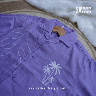 Lavender Line - Drop Shoulder Embroidery Shirt_img_3