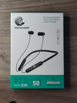 E30 neckband transparent 50 hour 280 mh fast charging