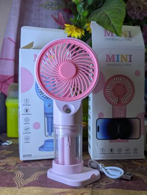 Handheld Fan Misting Fan | Portable Misting Fan,Battery Operated Rechargeable Three Wind Speed Mini Mister Fan with Water Spray For Indoor & Outdoor,campaign_img_0