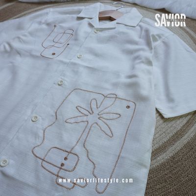 Island Calm - Drop Shoulder Embroidery Shirt_img_3