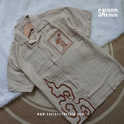 Sahara Vibe - Drop Shoulder Embroidery Shirt