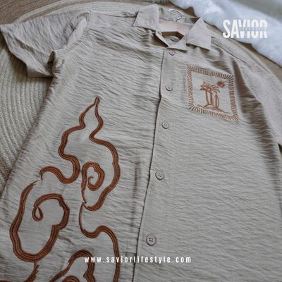 Sahara Vibe - Drop Shoulder Embroidery Shirt_img_3
