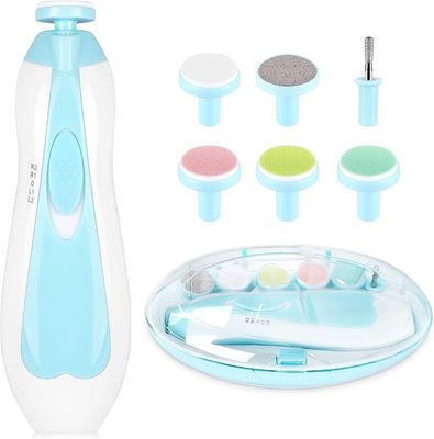 Baby Nail Trimmer Electric,Nail Clippers File for Baby No Sharp Claws Hurt, 6 in 1 with Light Safety Newborn Fingernails Care_img_4