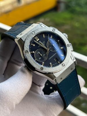 Hublot Classic Fusion Silver Case Blue Dial & Belt_img_0