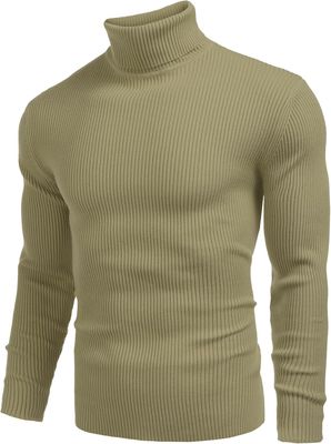 Men's Casual Knit Turtleneck Sweater_img_2