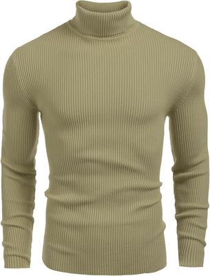 Men's Casual Knit Turtleneck Sweater_img_3