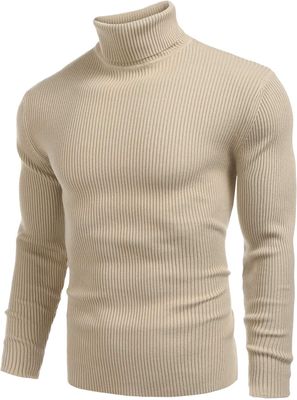 Men's Casual Knit Turtleneck Sweater_img_4