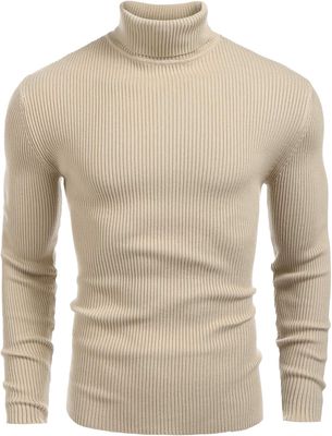 Men's Casual Knit Turtleneck Sweater_img_5
