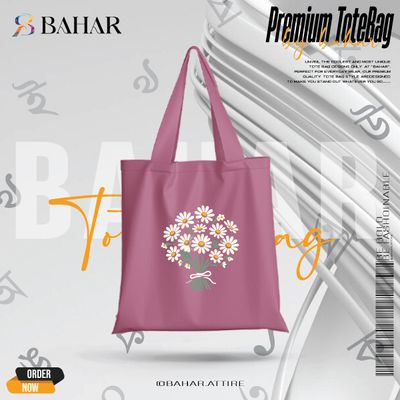 Books & Flowers Tote Bag_img_2