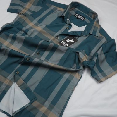 Green Check Half Sleeve Shirt_img_0