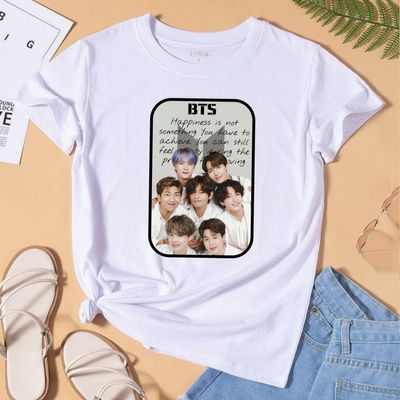 OT7 White Quotes Half Sleeve T-Shirt_img_2