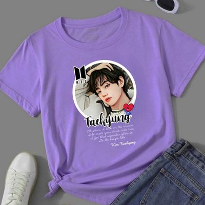 BTS T-shirt Taehyung Circle and Quote_img_0