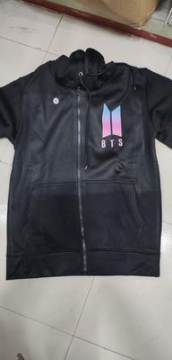 BTS Zipper Hoodie - Colorful Logo and Name_img_1