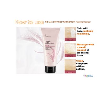 The Face Shop Rice Water Bright Cleansing Foam Face Wash_img_4