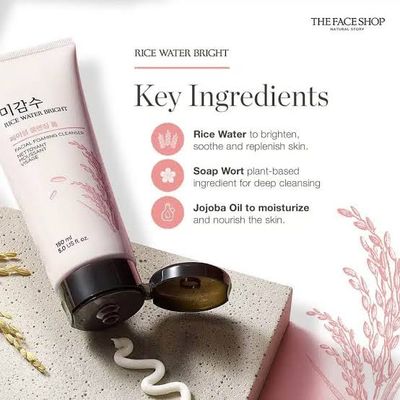 The Face Shop Rice Water Bright Cleansing Foam Face Wash_img_5