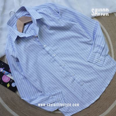 Cloudy Sky - Old Money Full Sleeve Shirt_img_2