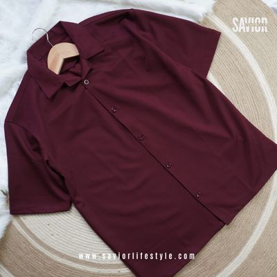 Maroon Color Cuban Shirt_img_0