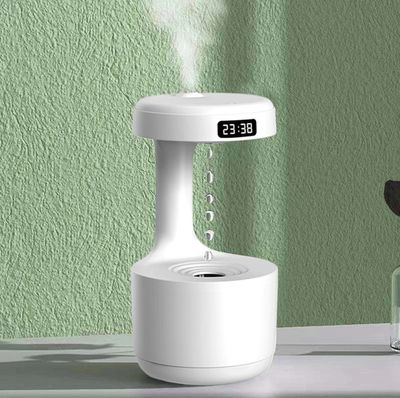 800ml Cool Mist Maker LED Display Anti-Gravity Water Drop Humidifier Power-Off Protection for Bedroom Living Room._img_0