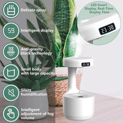 800ml Cool Mist Maker LED Display Anti-Gravity Water Drop Humidifier Power-Off Protection for Bedroom Living Room._img_1