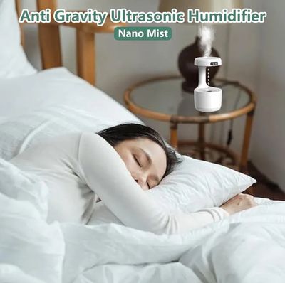 800ml Cool Mist Maker LED Display Anti-Gravity Water Drop Humidifier Power-Off Protection for Bedroom Living Room._img_5