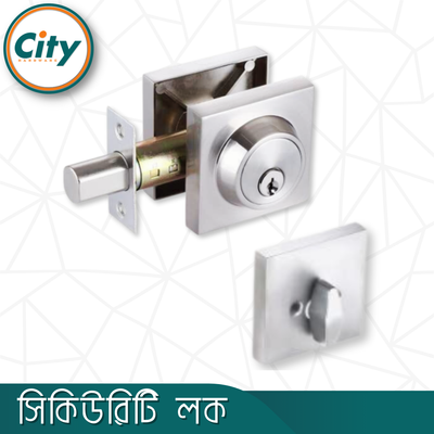 স্কোয়ার ডেডবোল্ট সিকিউরিটি লক ওয়ান সাইড কী ওয়ান সাইড নব দরজার লক হেভি ডোর লক_img_1
