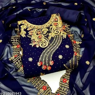 Georgette Embroidery Four Piece_img_1
