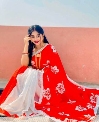 Half Silk Sharee with Blouse Piece_img_1