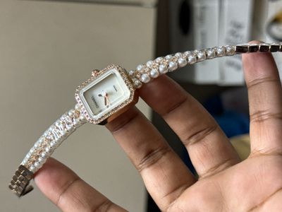 CHANNEL PEARL CHAIN ROSE GOLDEN CASE WHITE DIAL_img_0