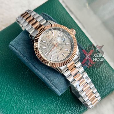 Rolex New Dual Tone || 3D Dial Texture || with Brand box || Bronze Silver Dial_img_0