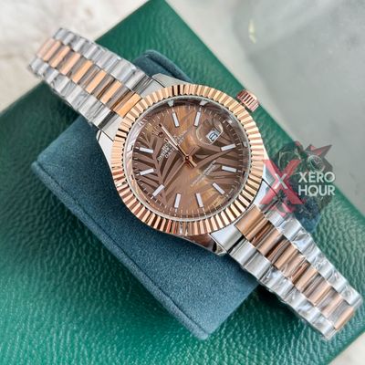 Rolex New Dual Tone || 3D Dial Texture || with Brand box ||  Bronze with bronze dial_img_3