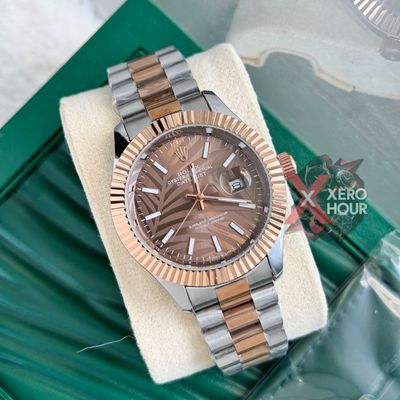 Rolex New Dual Tone || 3D Dial Texture || with Brand box ||  Bronze with bronze dial_img_0