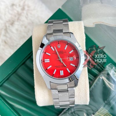 Rolex New Single Tone || Oyster Perpetual || with Brand box || RED Dial_img_0