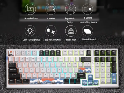 MageGee SKY98 Wireless Blue Whale Switch Mechanical Keyboard_img_2