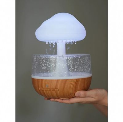 Rain Cloud Night Light Humidifier with Raining Water Drop Sound Oil Diffuser for Bedroom_img_0