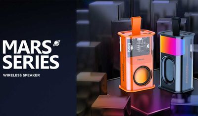 RECCI RSK-W30 Transparent Wireless Speaker with RGB Light (Orange Color & Black Color)_img_9
