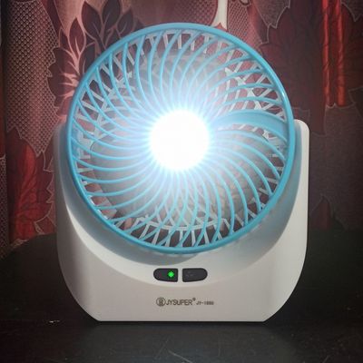 JY Super Fan 1880 Rechargeable Fan With LED Light, 2400mAh Battery_img_5