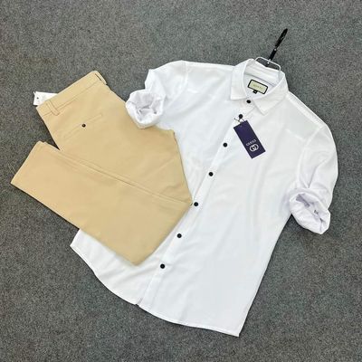 Formal Gabadine Pant with Formal White Shirt_img_0